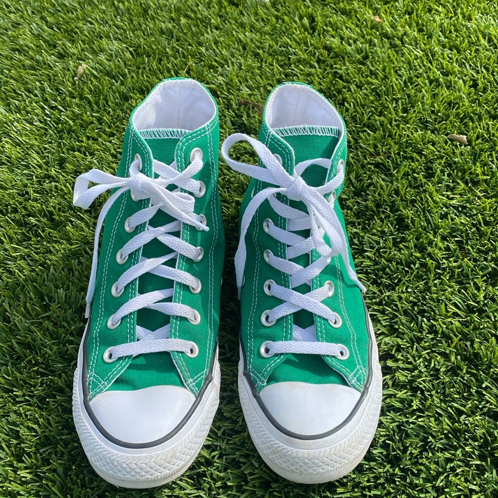 Green Converse All Star Hi Tops mens 5 womens 7